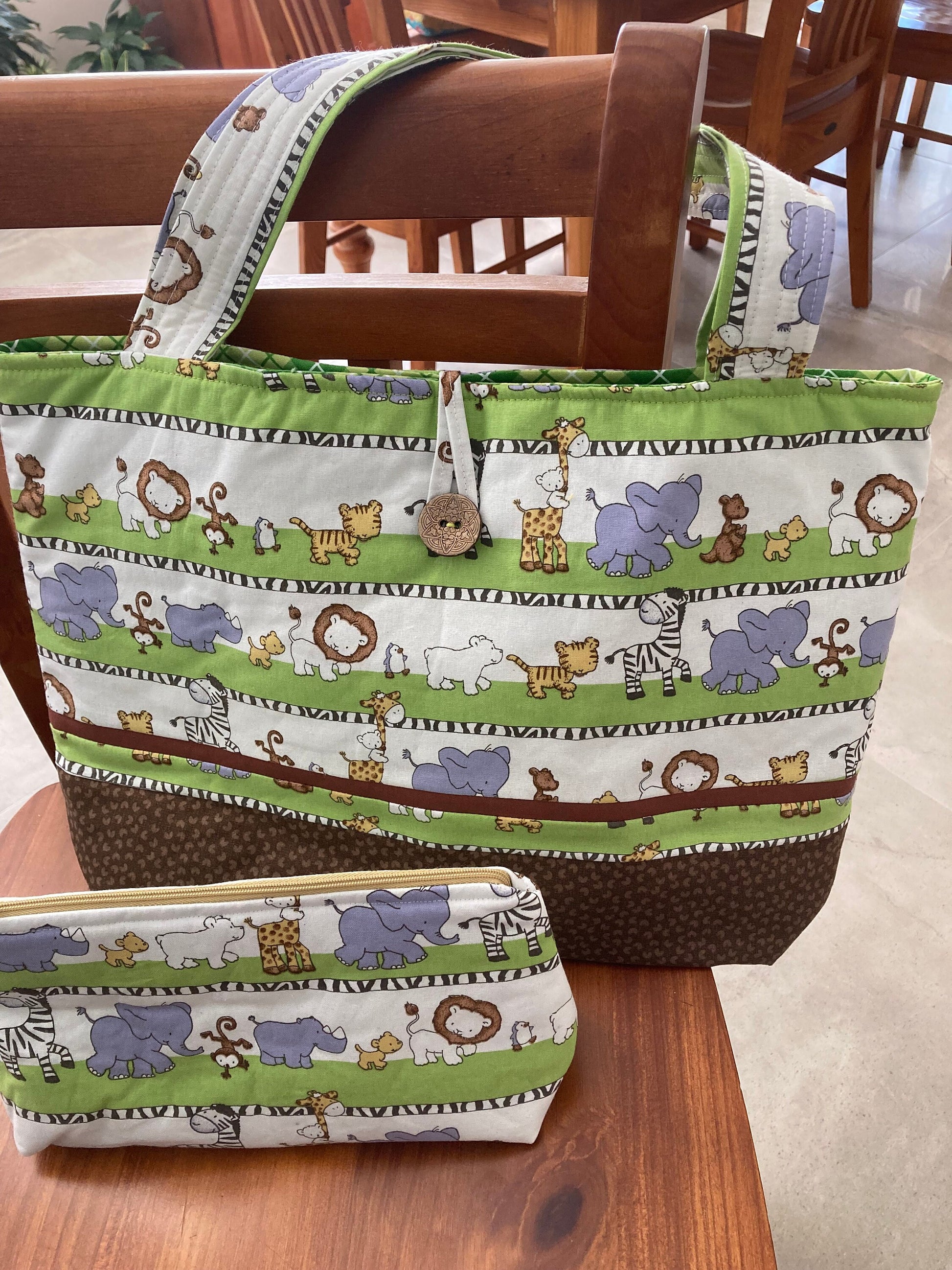 Newborn Baby to Toddler Coordinating Tote Bag Gift Set - Love Patchwork