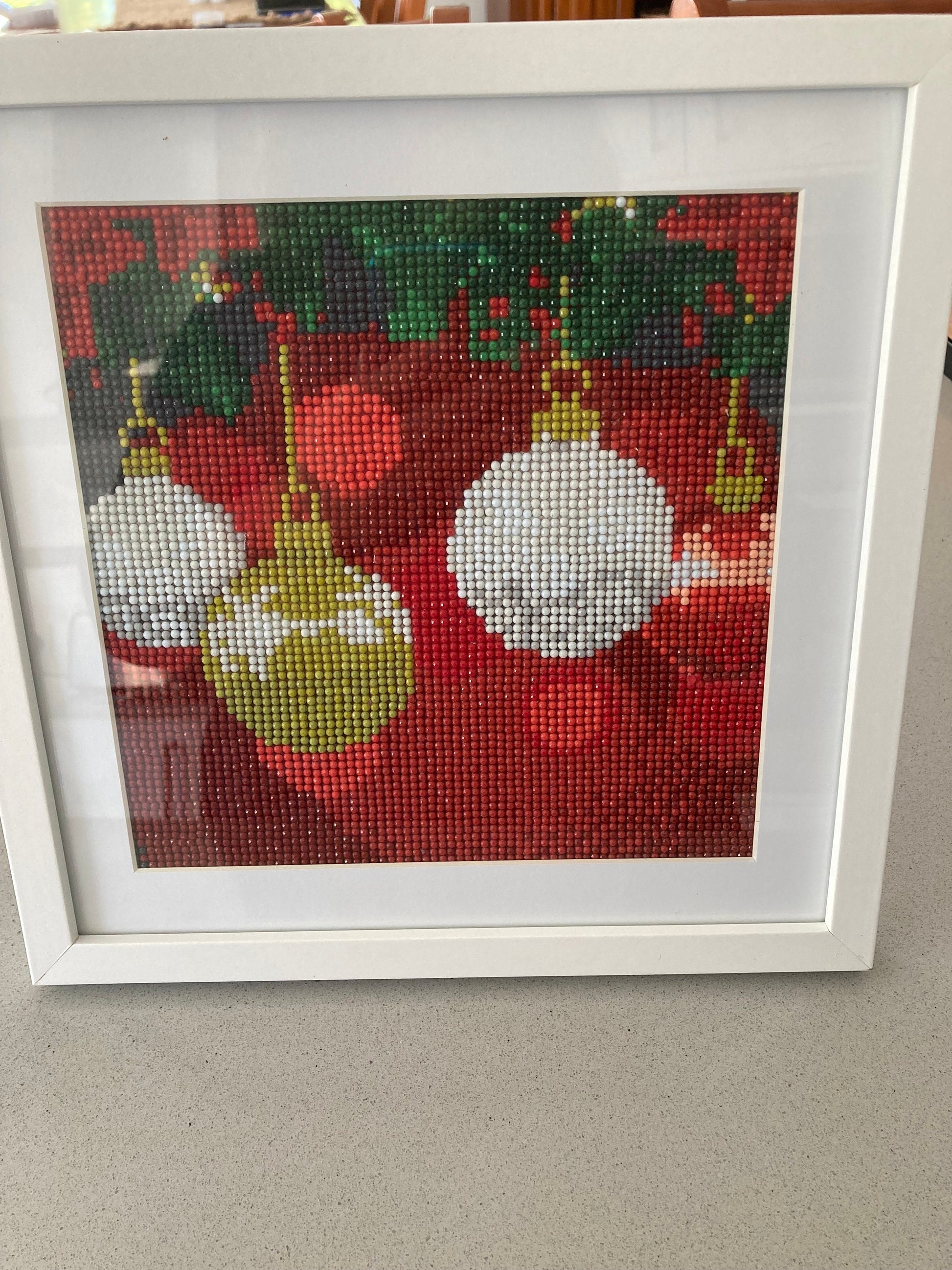 Framed Diamond Art Christmas Baubles - Love Patchwork